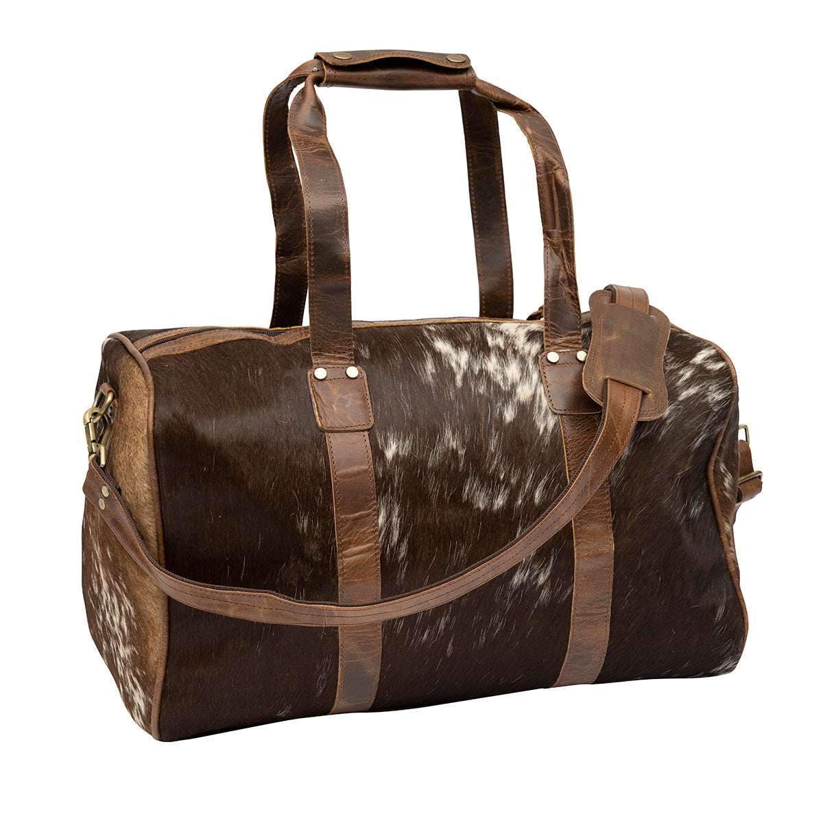 Duffle Bag, Genuine Hair on Cowhide Leather, Black or Brown – Memphis Grand®