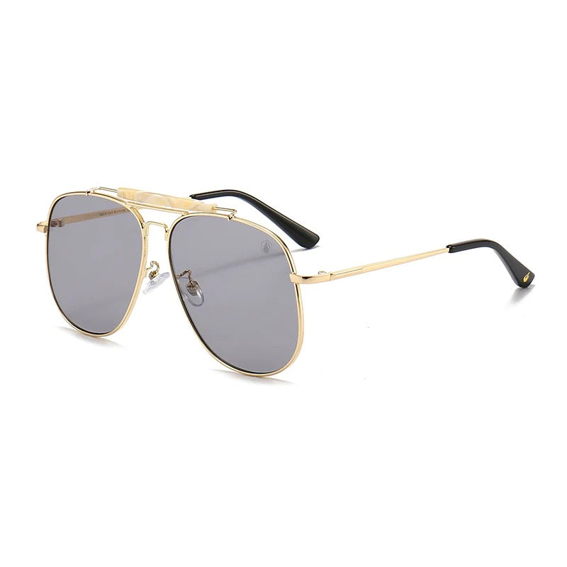 Sunglasses, Mojave unisex Frames Smoke-Grey Lens-Gold Frame
