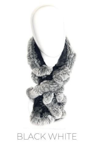 LINDA RICHARDS FUR SCARF – Indigo