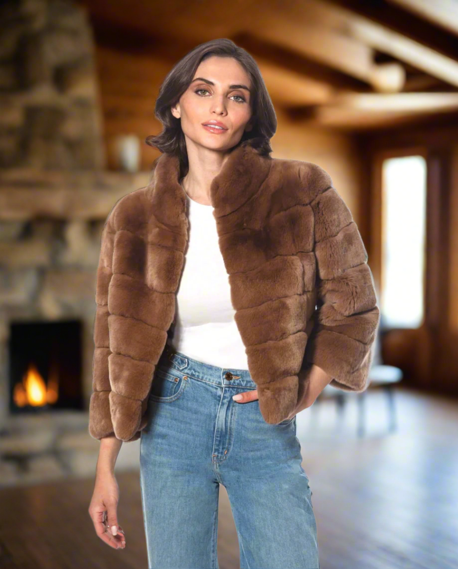 Linda Richards Genuine Rex Rabbit Fur Coat – Memphis Grand®