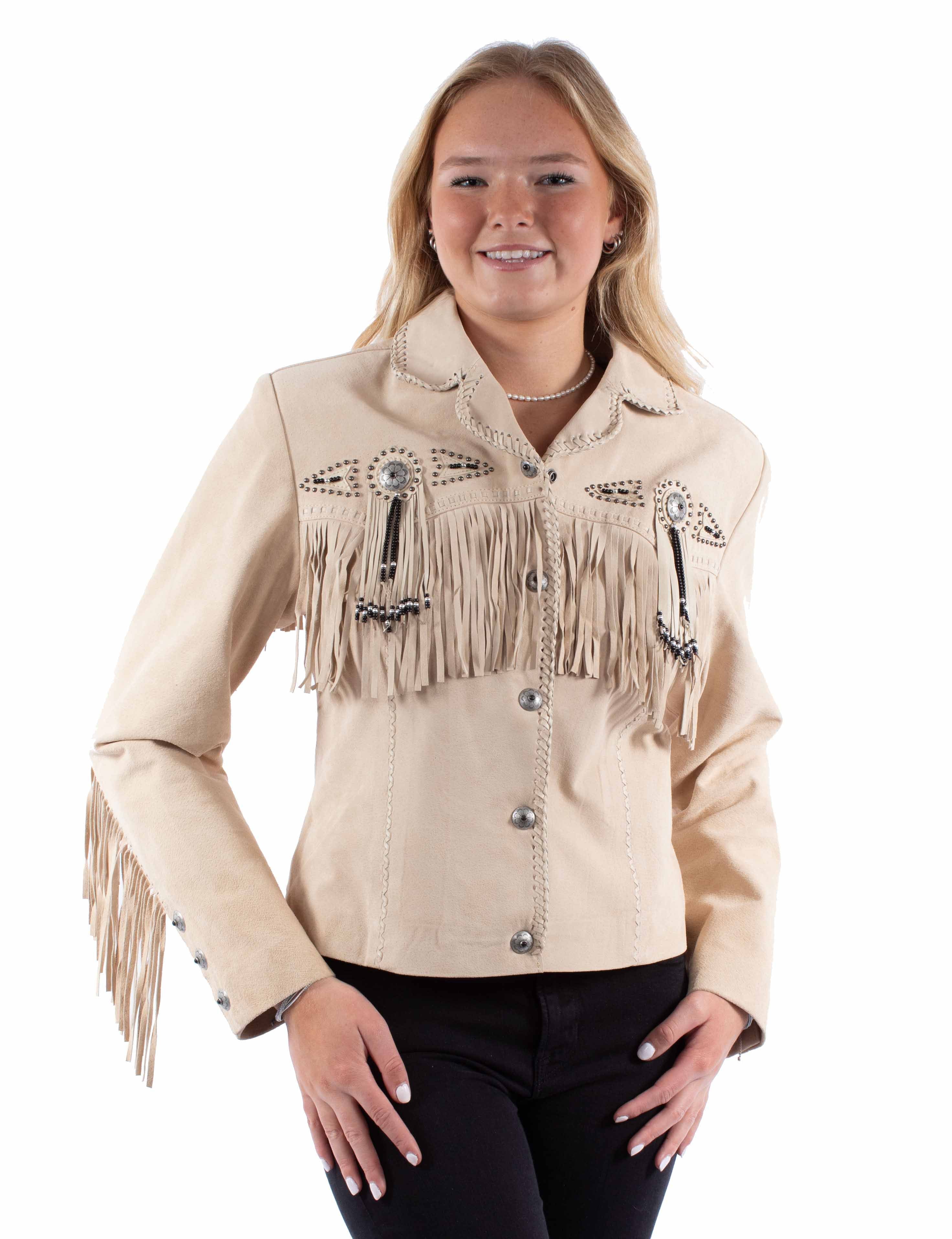 Suede Jacket with fringe ! Mint! Perfect for a couple, the outlet Yellowstone style !