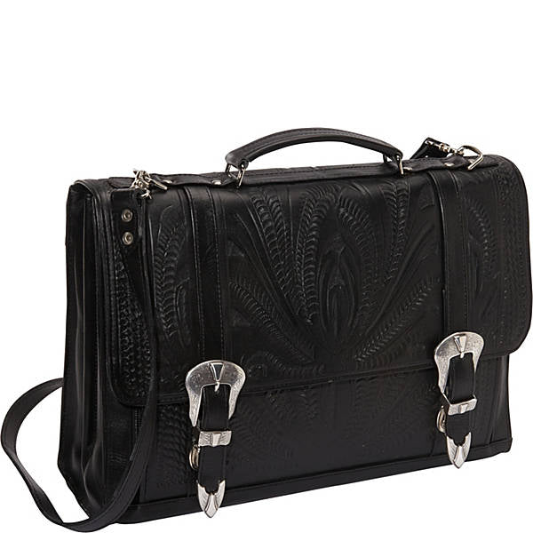 Hand-Tooled Leather Briefcase – Memphis Grand® - Main Image