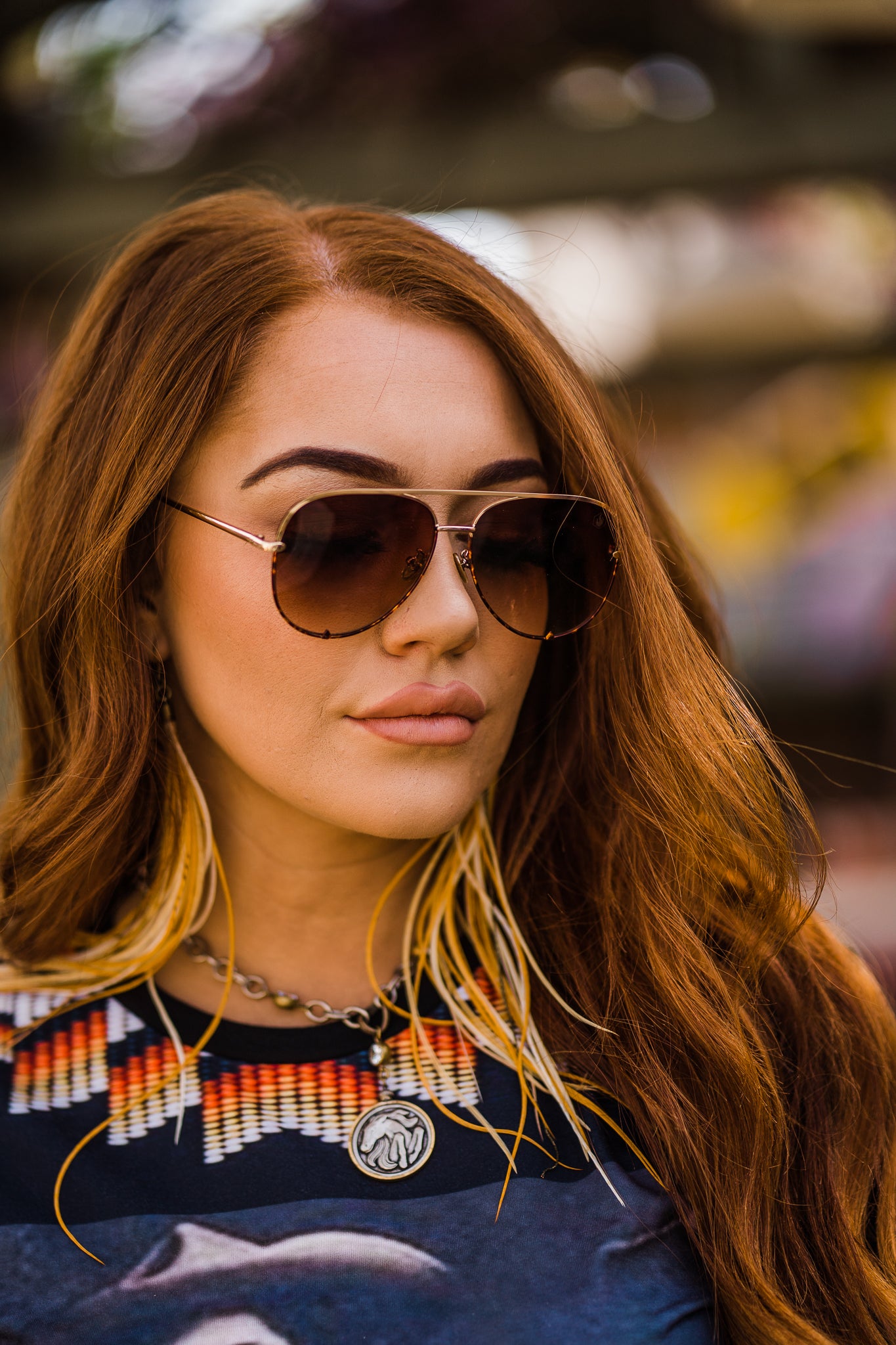 Necklace, Wild Mustang Medallion on Vintage Chain, SALE!