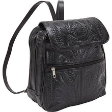 Backpack-Purse, Hand Tooled Leather, Multi Colors, 382-L