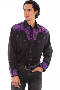 Shirt, Embroidered Western, Multiple Color Options, Style P-634