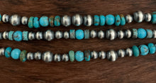 Bracelet, Desert Pearls & Turquoise Three Strands 324C