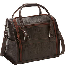 Carry On Vanity Bag in Hand Tooled Leather, Multiple Colors, 990