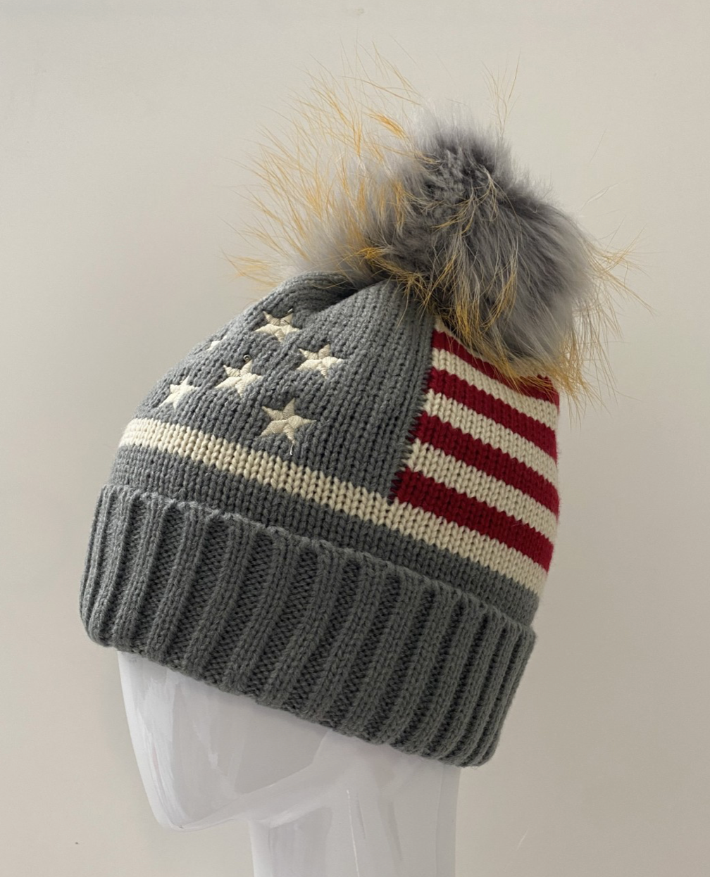 Pom Poms Cap Stripes Christmas Pattern Fall Winter Caps - Milanoo.com