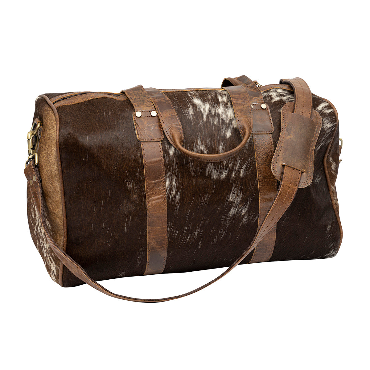 Duffle Bag, Genuine Hair on Cowhide Leather, Black or Brown – Memphis Grand®