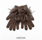 Linda Richards Angora Wool Gloves with Fur Pom