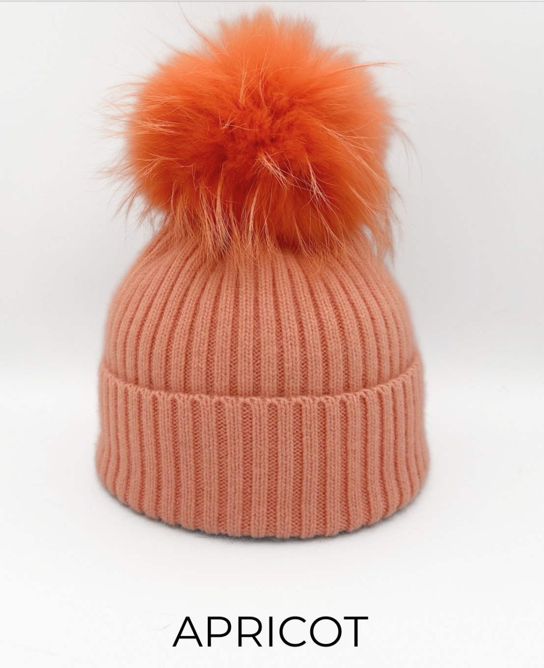Linda Richards Angora Wool Blend Knit Hat with Fur Pom