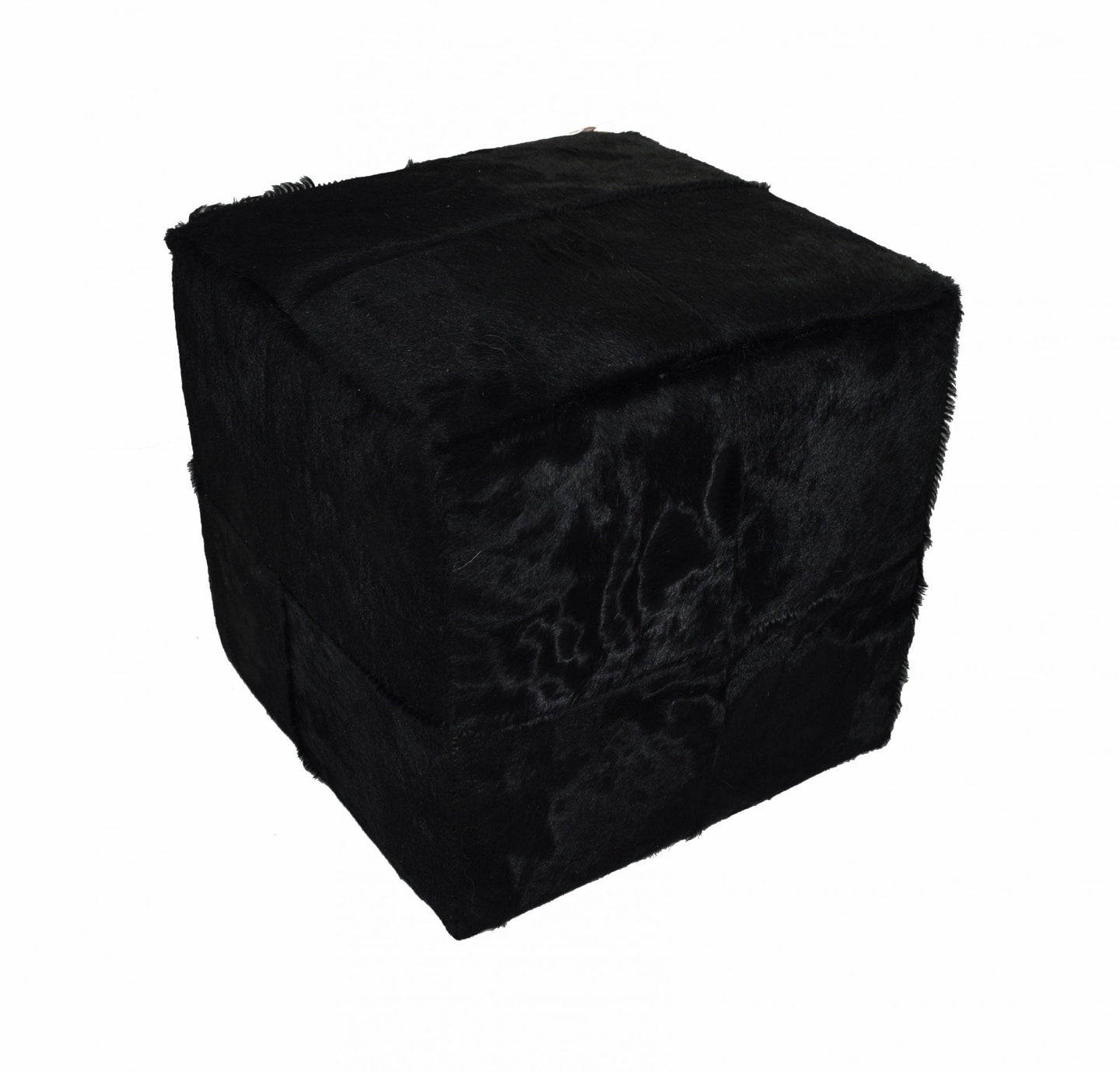 Black Dyed Cowhide Cube