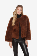 Linda Richards Cashmere Lamb Cropped Jacket