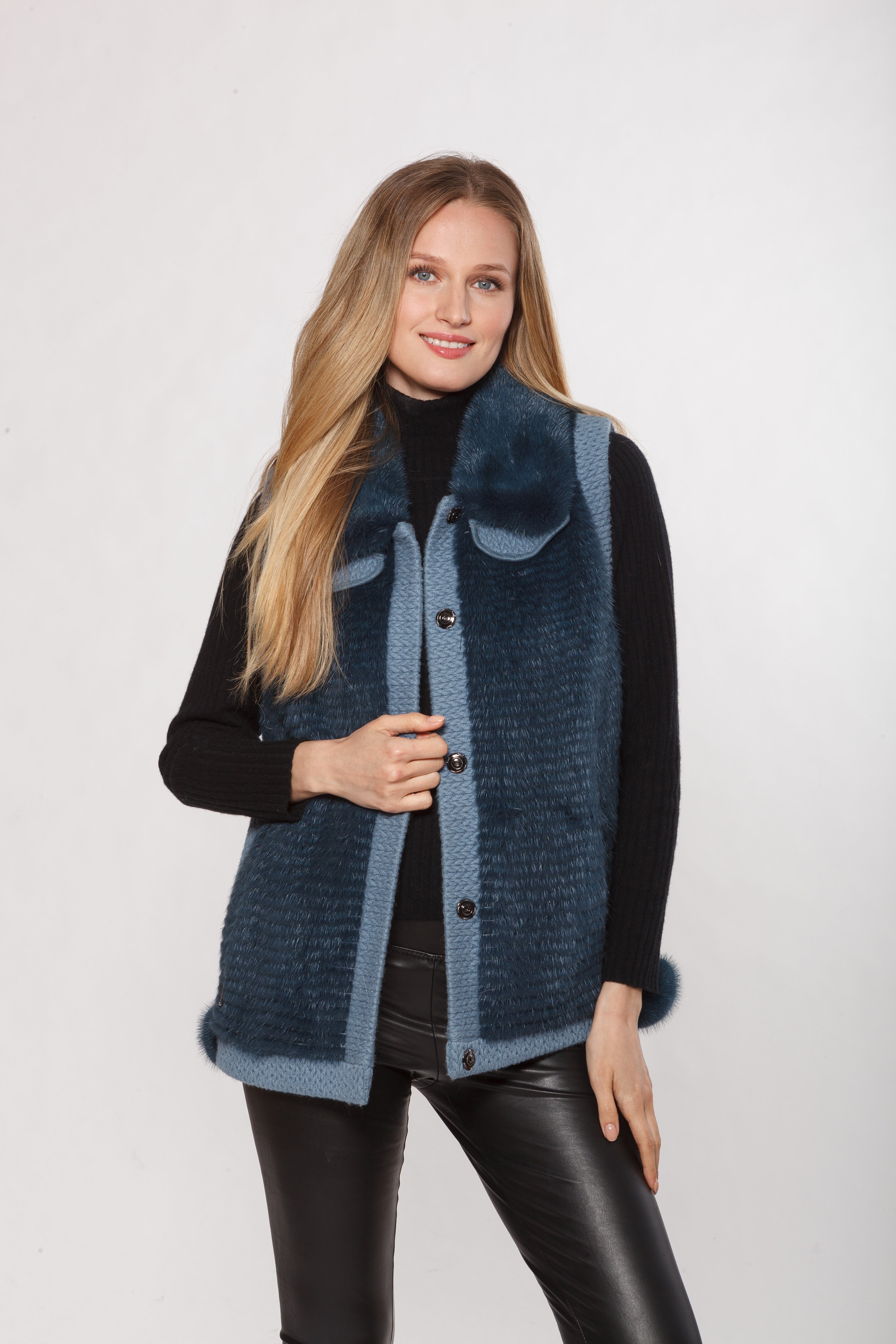 Linda Richards Danish Mink Sweater Vest