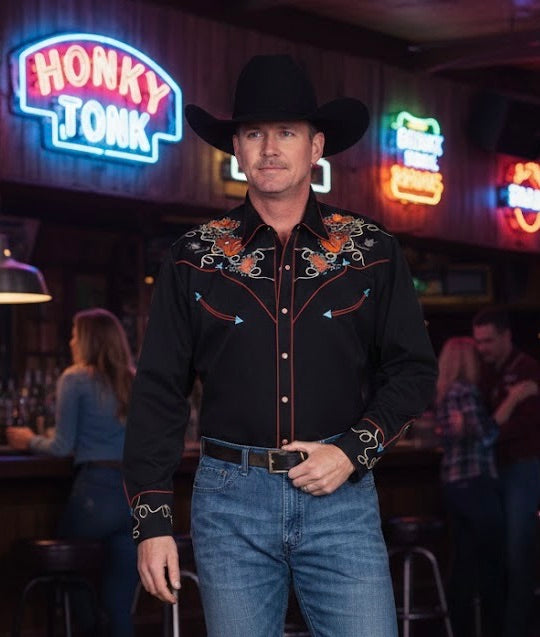 Shirt, Guitars, Boots & Hats Western