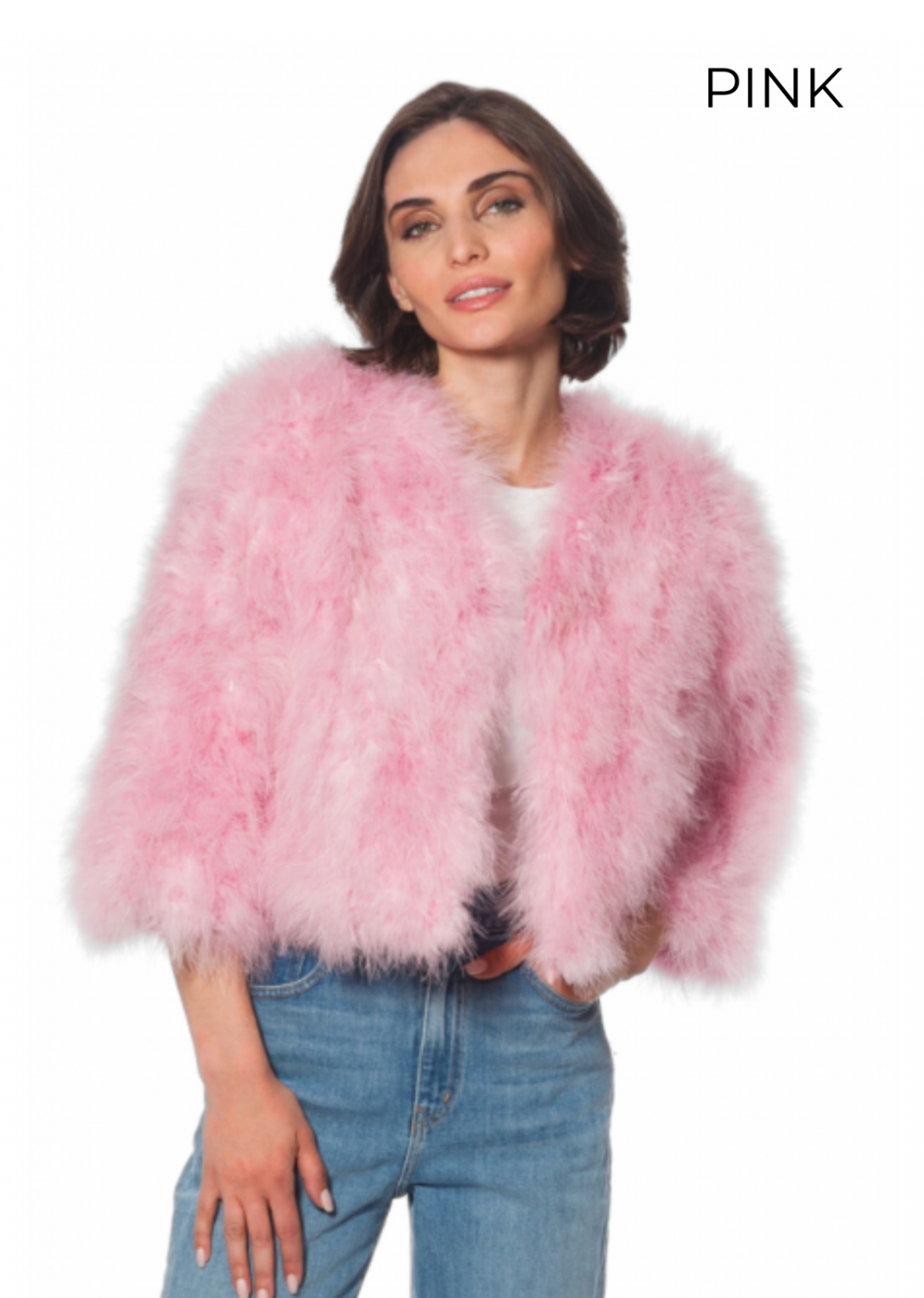 Linda Richards Marabou Feather Bolero Jacket