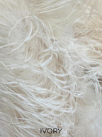 Linda Richards Genuine Feather Bolero Shoulder Shrug-Stole