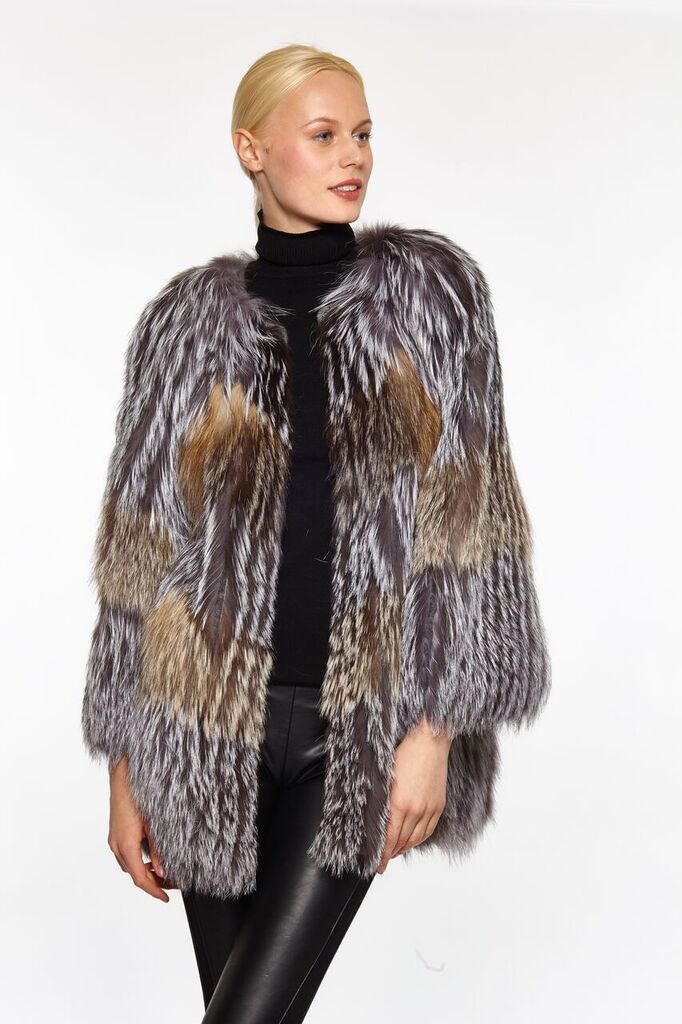 Coat, Genuine Fox Fur - Linda Richards - Style FX118