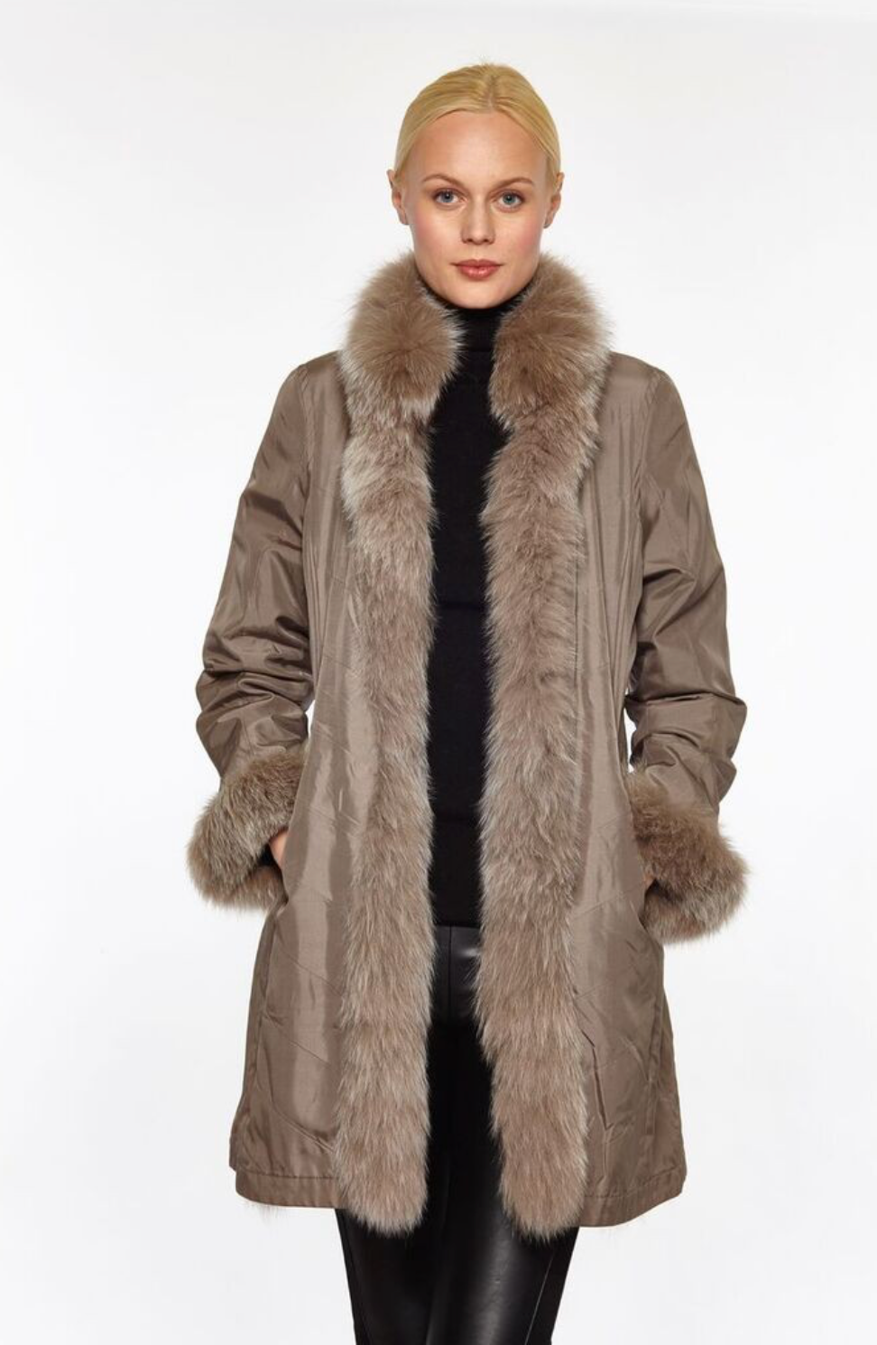 Linda Richards Reversible 3/4-Length Fox Fur Coat