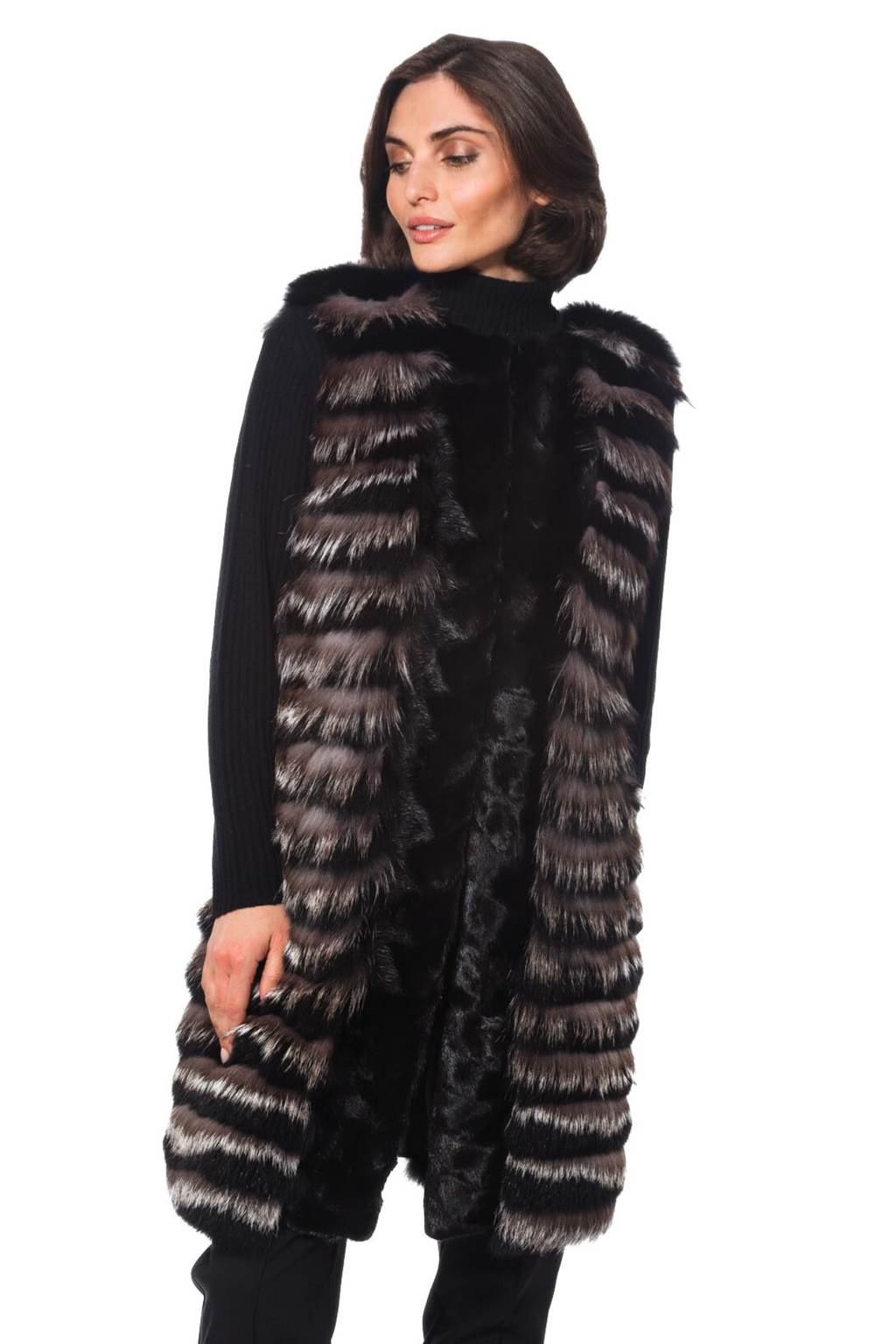 Linda Richards Fox & Mink Fur Vest
