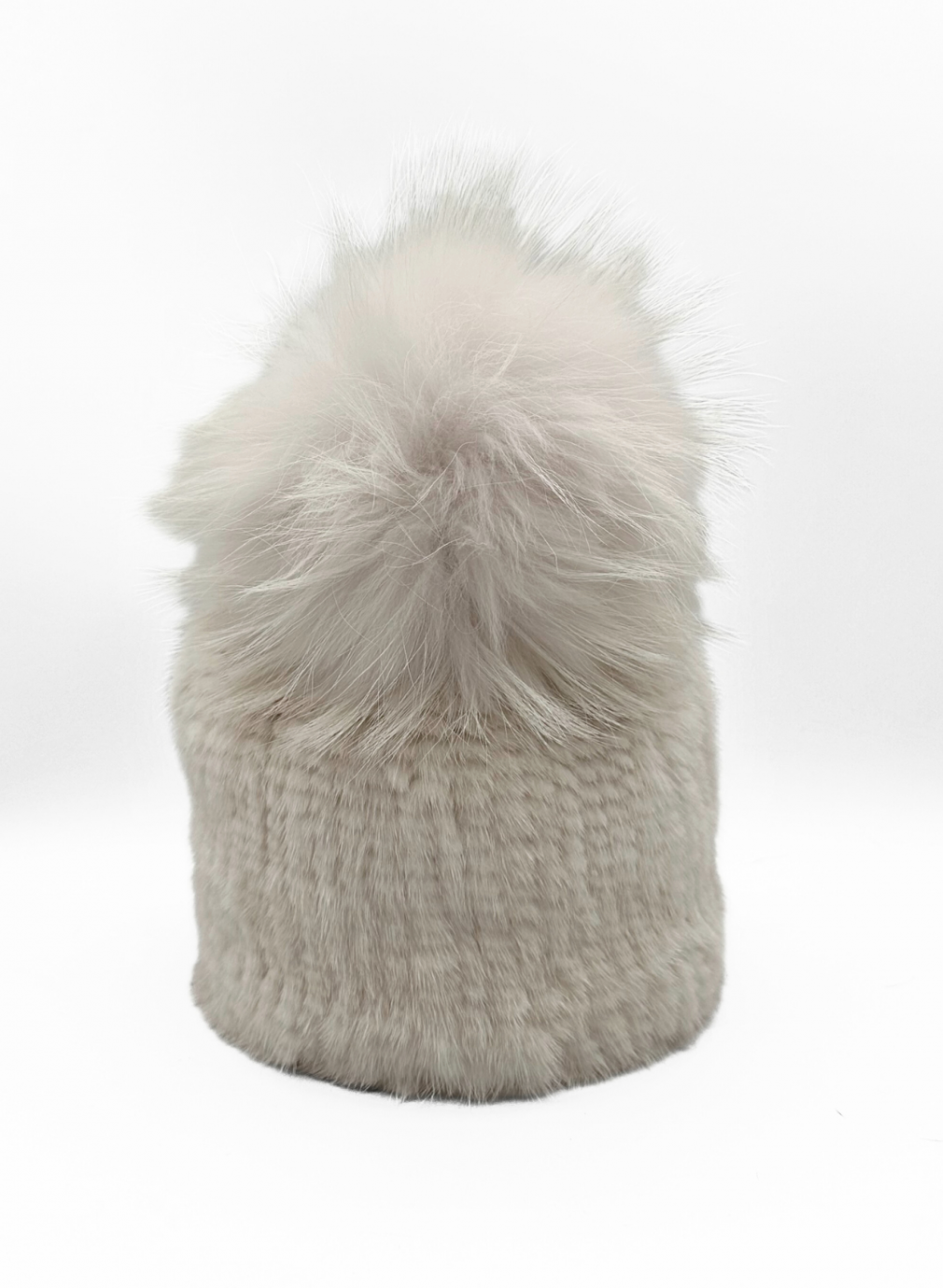 Hat, Mink Fur Hat with Genuine Fur Pom, Multiple Colors - Linda Richards - Style HA76