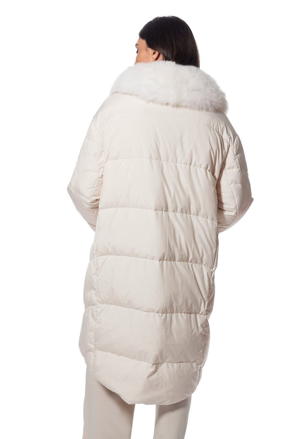 Coat, Goose Down with Genuine Fox Fur - Linda Richards - Style FX203