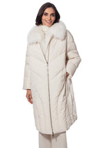 Coat, Goose Down with Genuine Fox Fur - Linda Richards - Style FX203