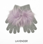 Linda Richards Angora Wool Gloves with Fur Pom