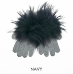 Linda Richards Angora Wool Gloves with Fur Pom