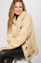 Linda Richards Hand-Knit Wool Sweater with Hood