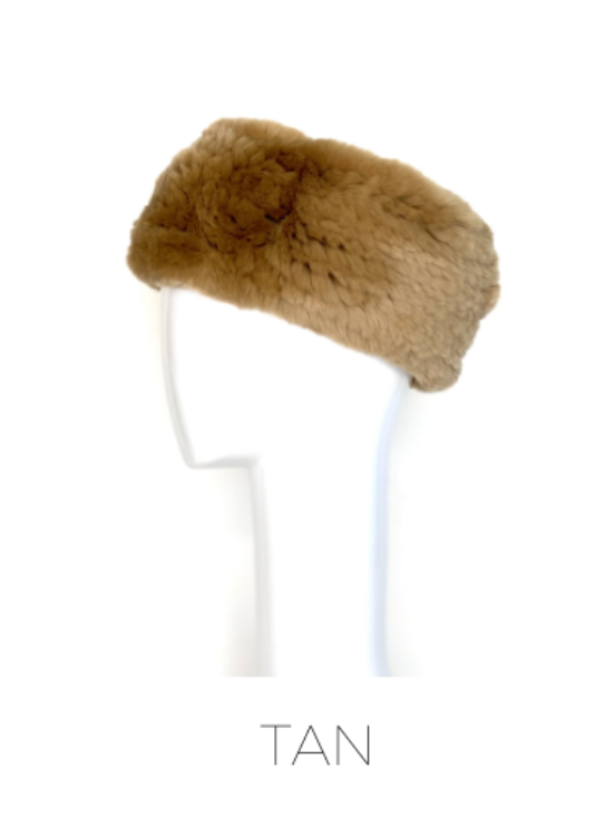 Head Band in Rex Rabbit Fur from Linda Richards HB152-1