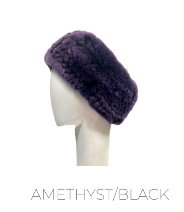 Head Band in Rex Rabbit Fur from Linda Richards HB152