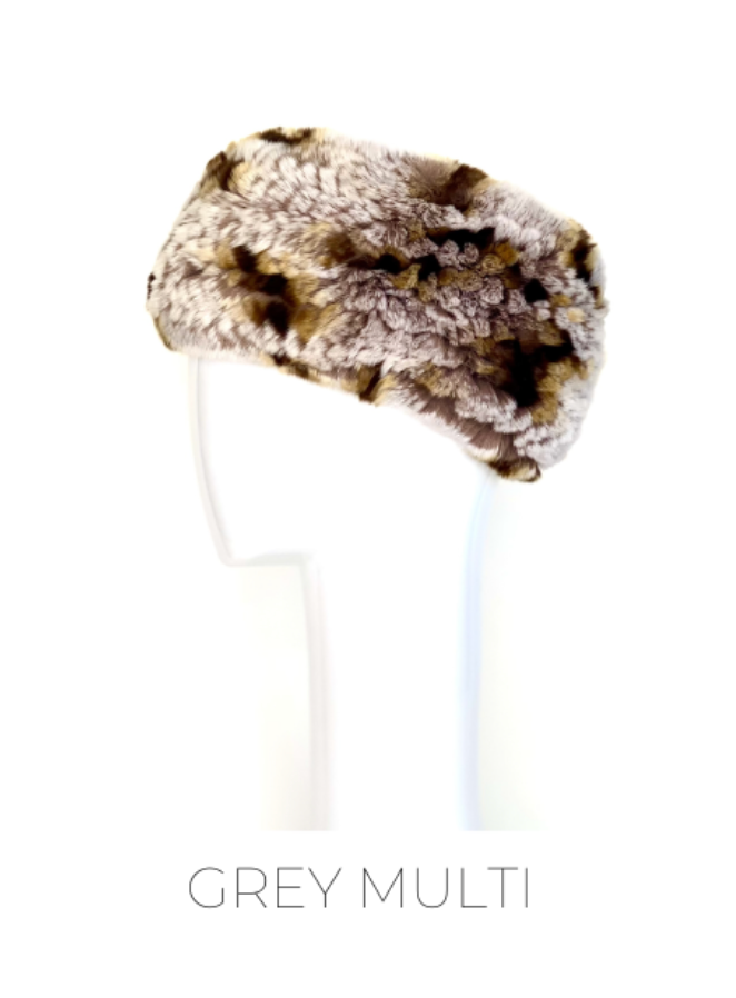 Head Band in Rex Rabbit Fur from Linda Richards HB152