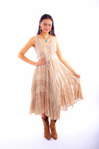 Lace Up Dress-