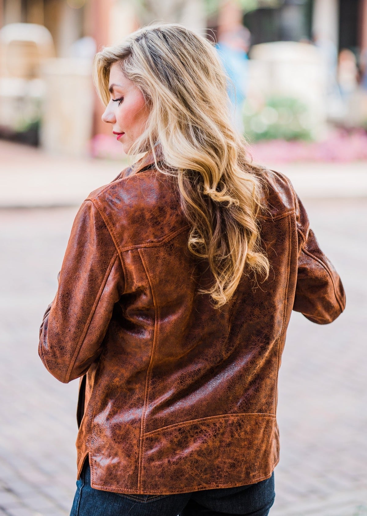 Ladies Leather Jacket by Memphis Grand L1104-13