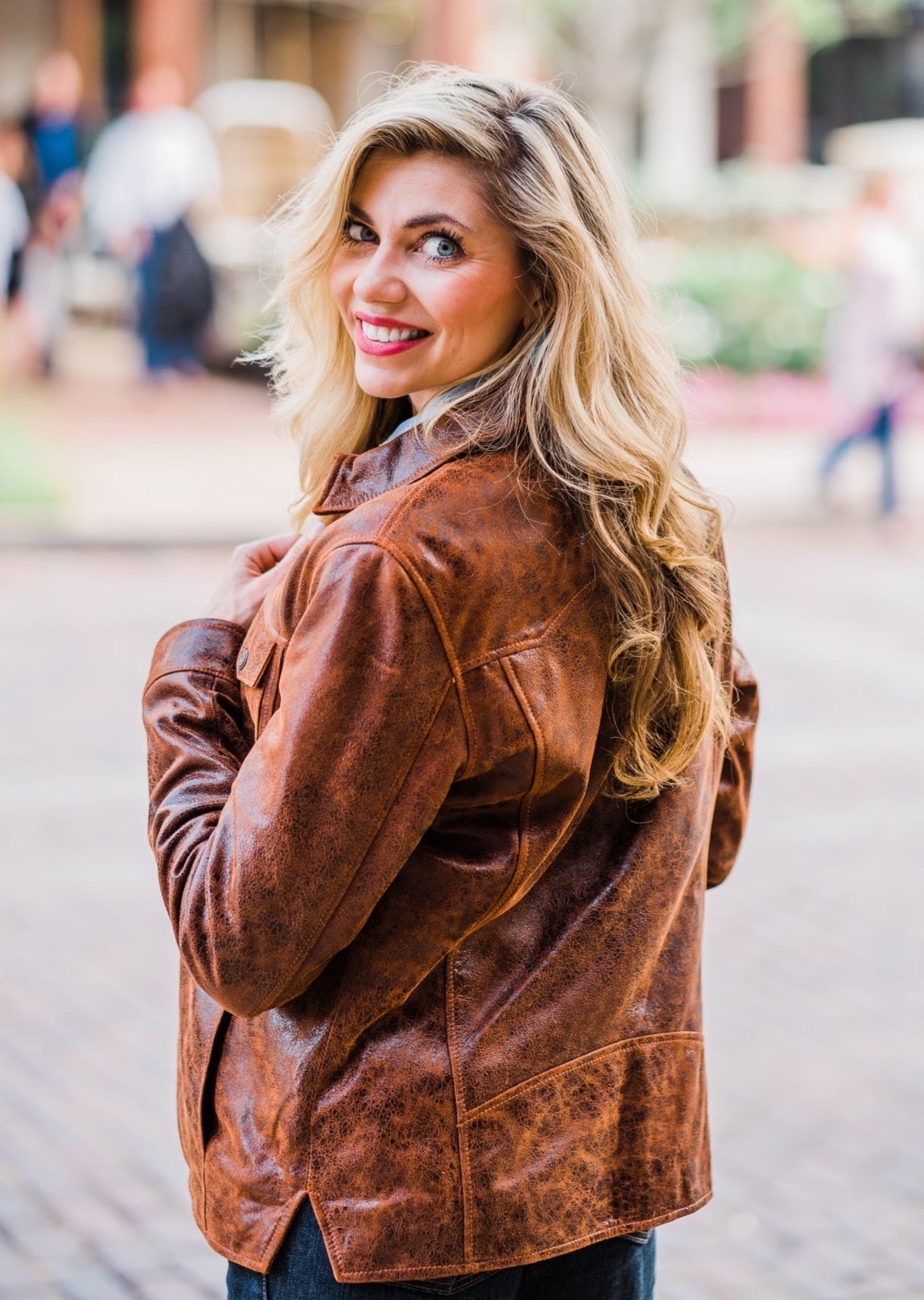 Ladies Leather Jacket by Memphis Grand L1104-15