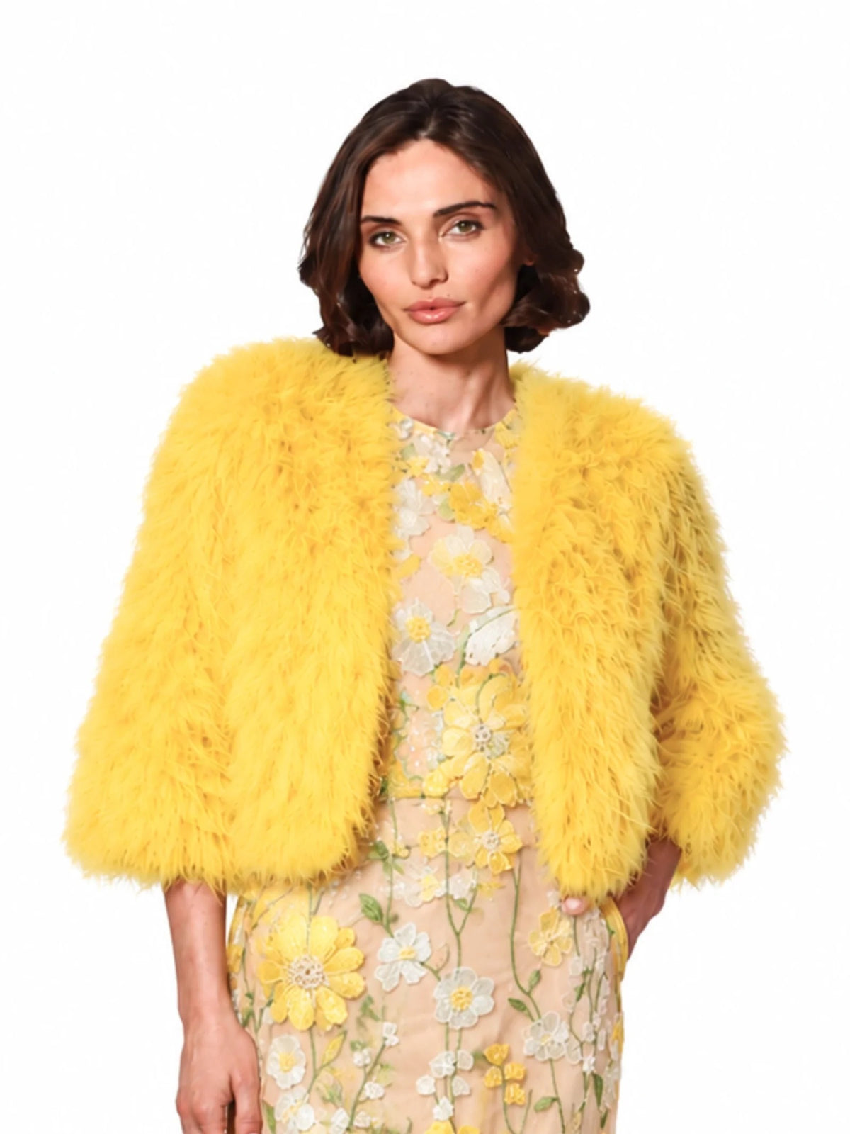 Linda Richards Marabou Feather Bolero Jacket