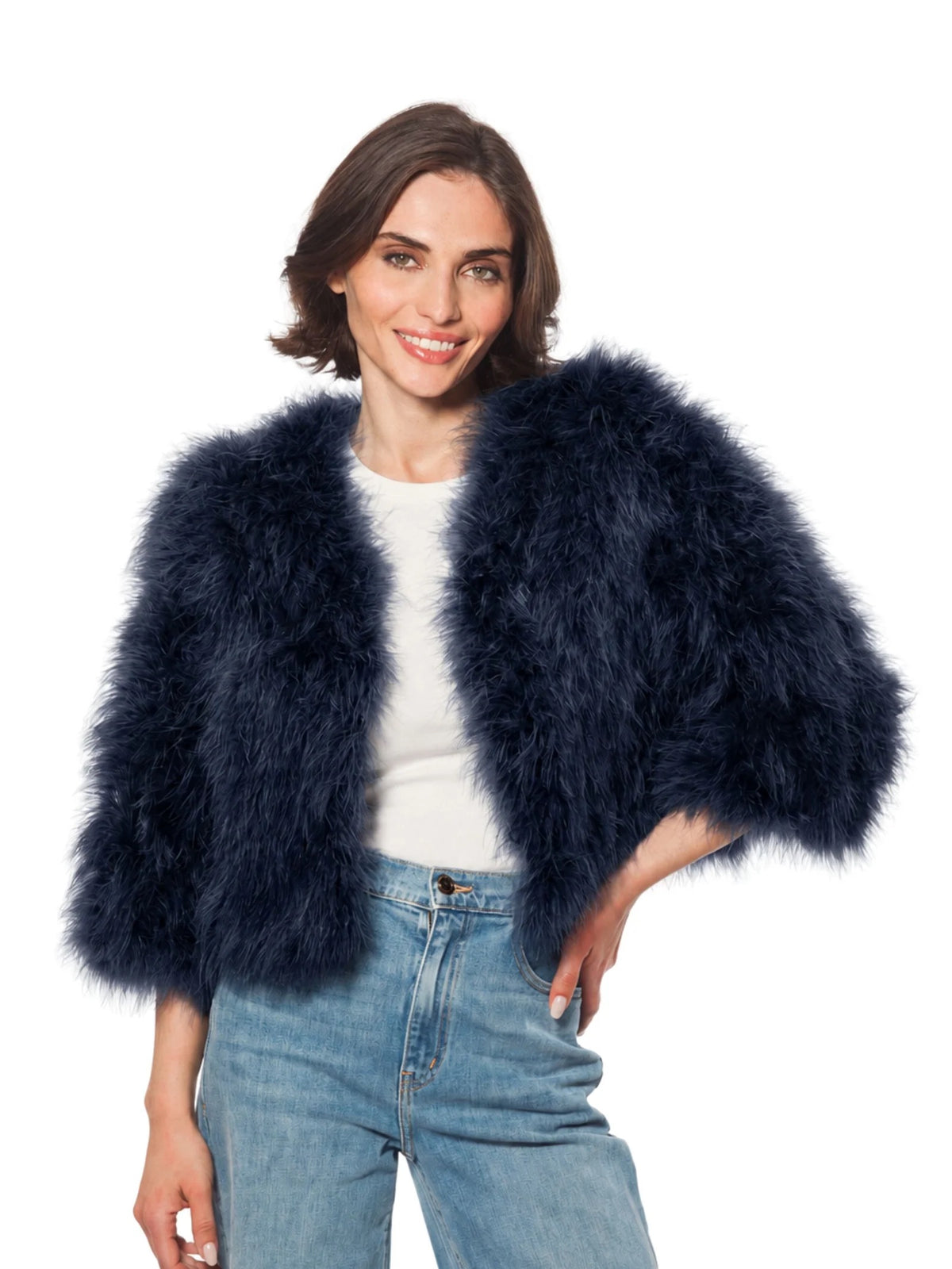 Linda Richards Marabou Feather Bolero Jacket