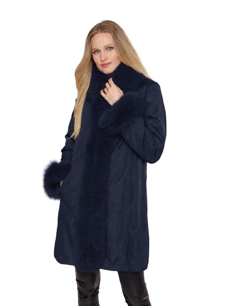 Linda Richards Reversible 3/4-Length Fox Fur Coat