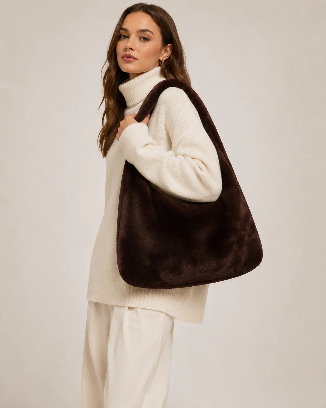 Linda Richards Rex Rabbit Fur Hobo Tote Bag