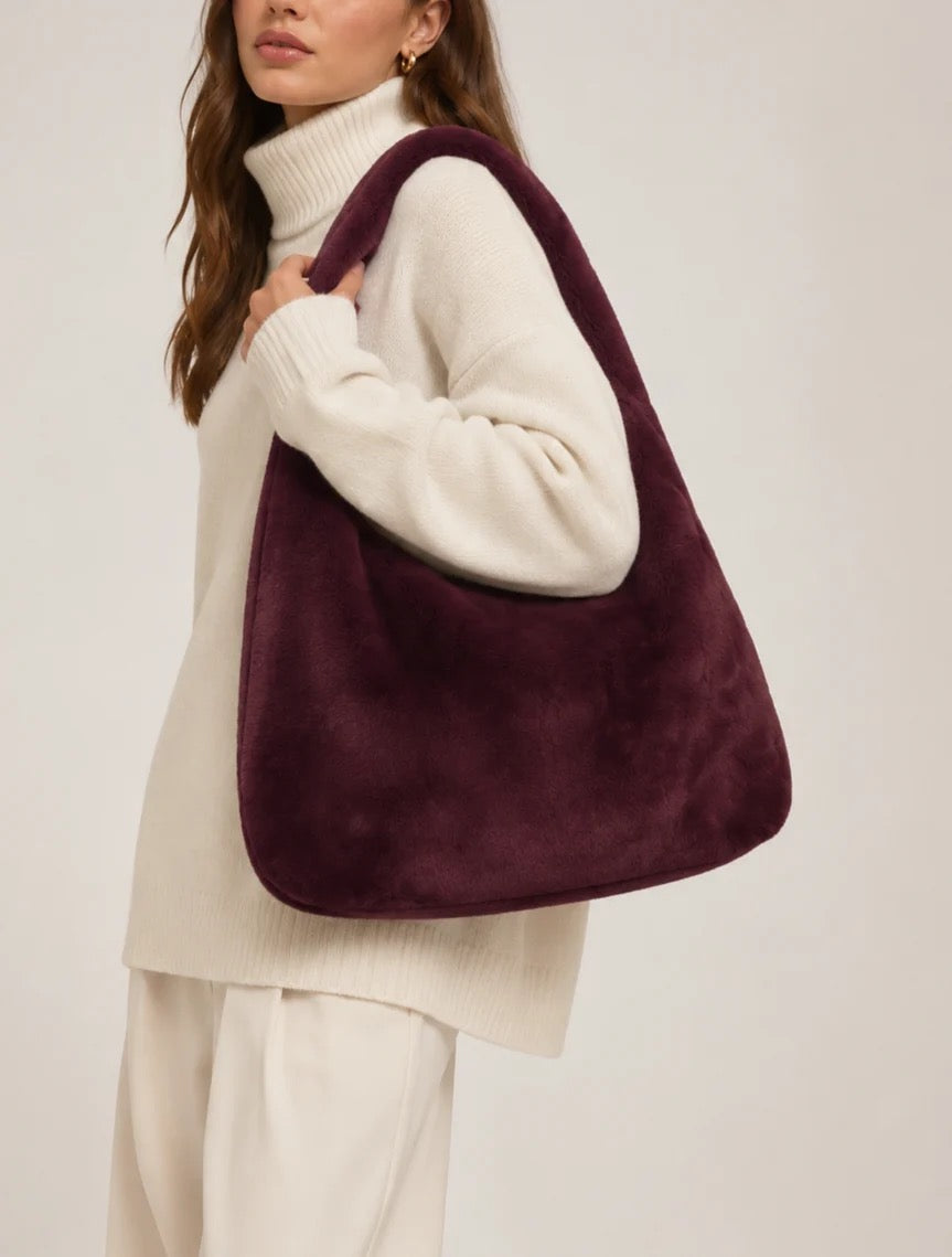 Linda Richards Rex Rabbit Fur Hobo Tote Bag