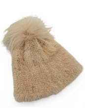 Hat, Mink Fur Hat with Genuine Fur Pom, Multiple Colors - Linda Richards - Style HA76