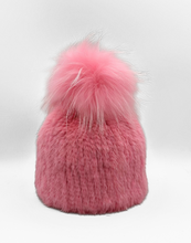 Hat, Mink Fur Hat with Genuine Fur Pom, Multiple Colors - Linda Richards - Style HA76