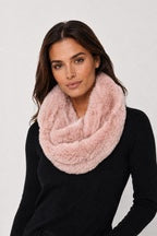 Linda Richards Stretchable Rex Rabbit Fur Infinity Scarf
