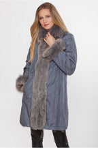 Coat, Reversible 3/4 Length Fox Fur Coat - Linda Richards - Style 9499
