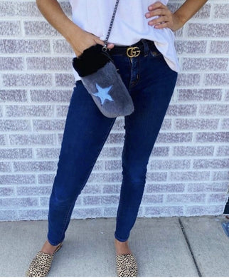 Cross Body Bag, Rex Rabbit Fur