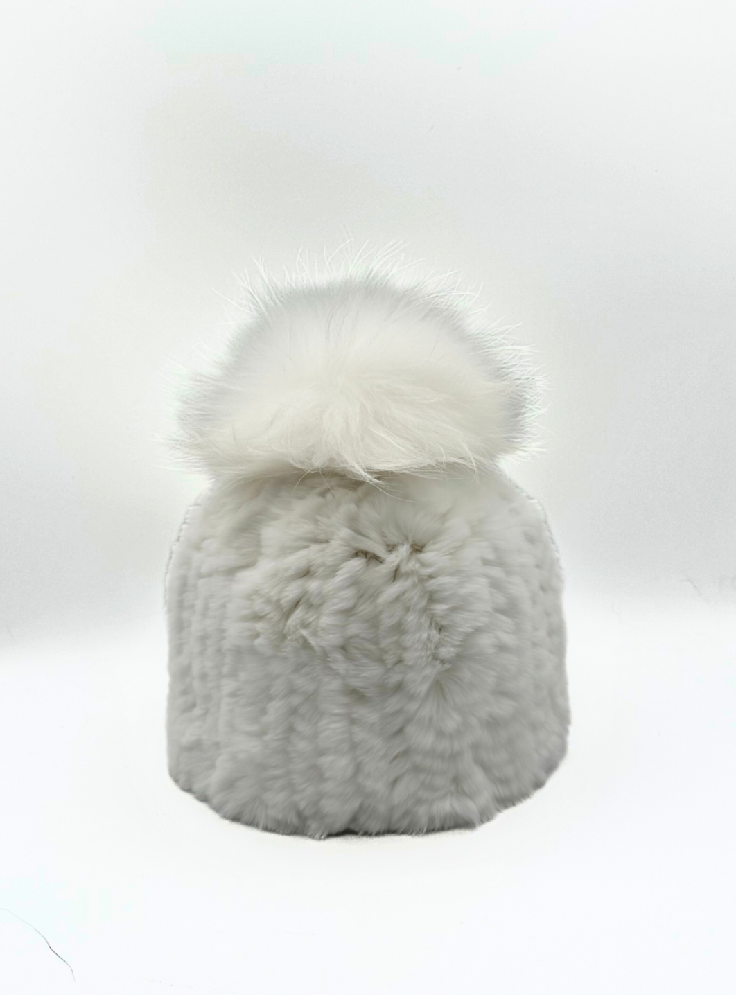 Genuine Rex Rabbit Cap with Fox Fur Pom-Pom – Memphis Grand®
