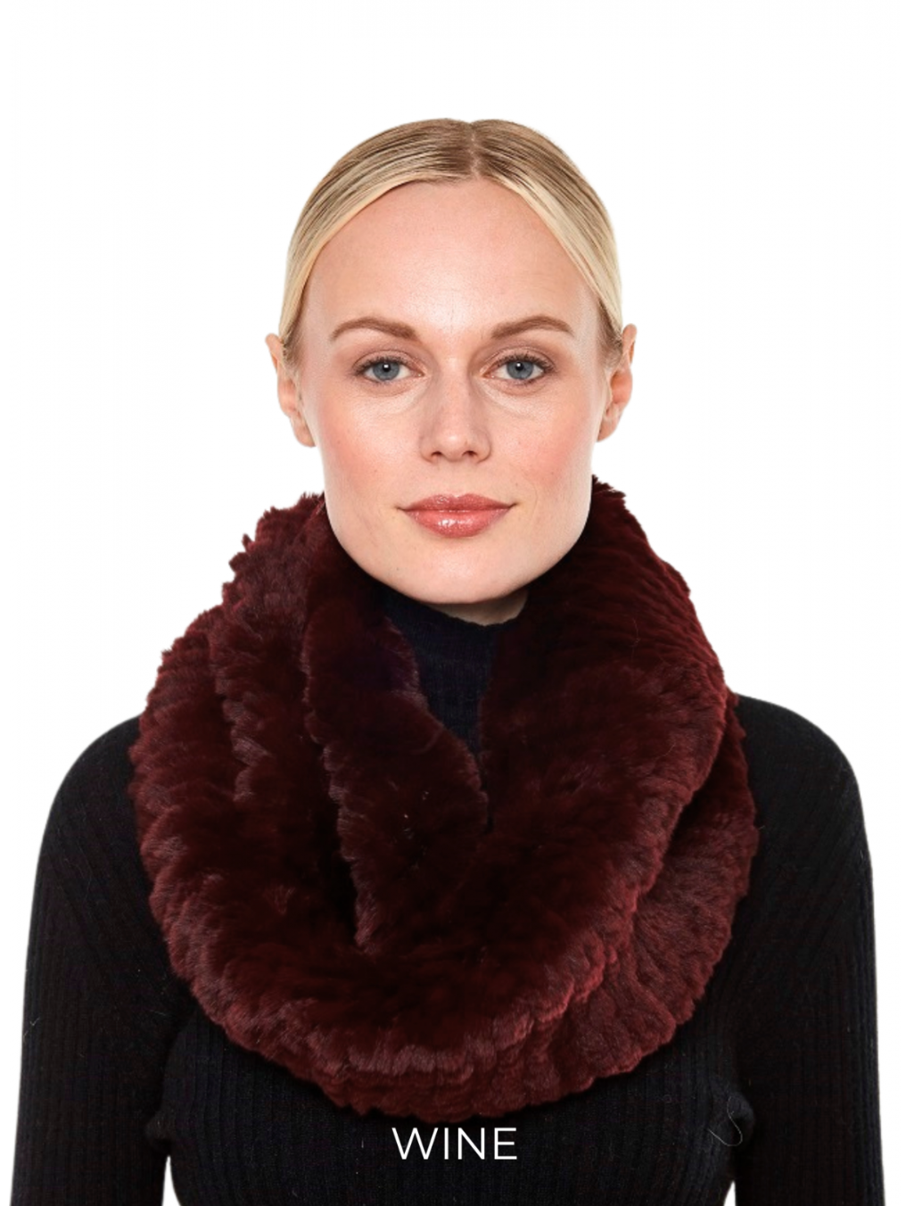 Scarf, Stretchable Infinity Rex Rabbit Fur - Linda Richards -Style RX14