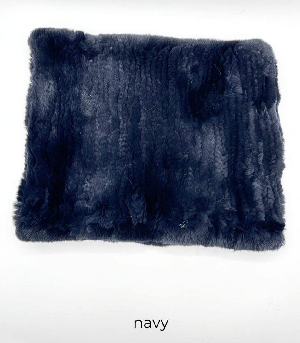 Scarf, Stretchable Infinity Rex Rabbit Fur - Linda Richards -Style RX14