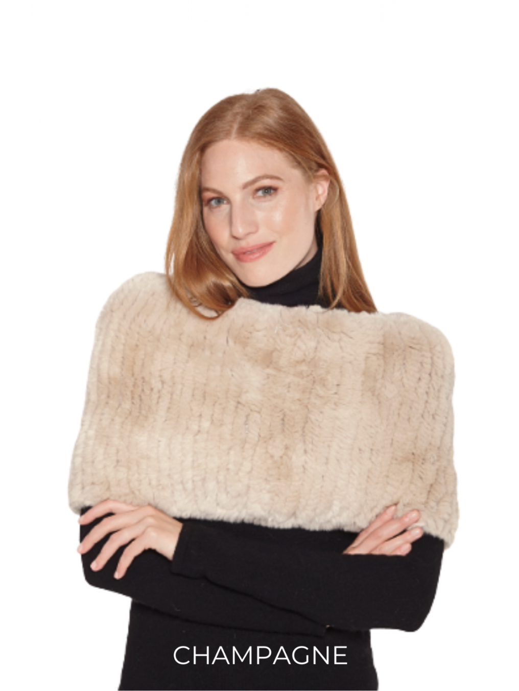 Scarf, Stretchable Infinity Rex Rabbit Fur - Linda Richards -Style RX14